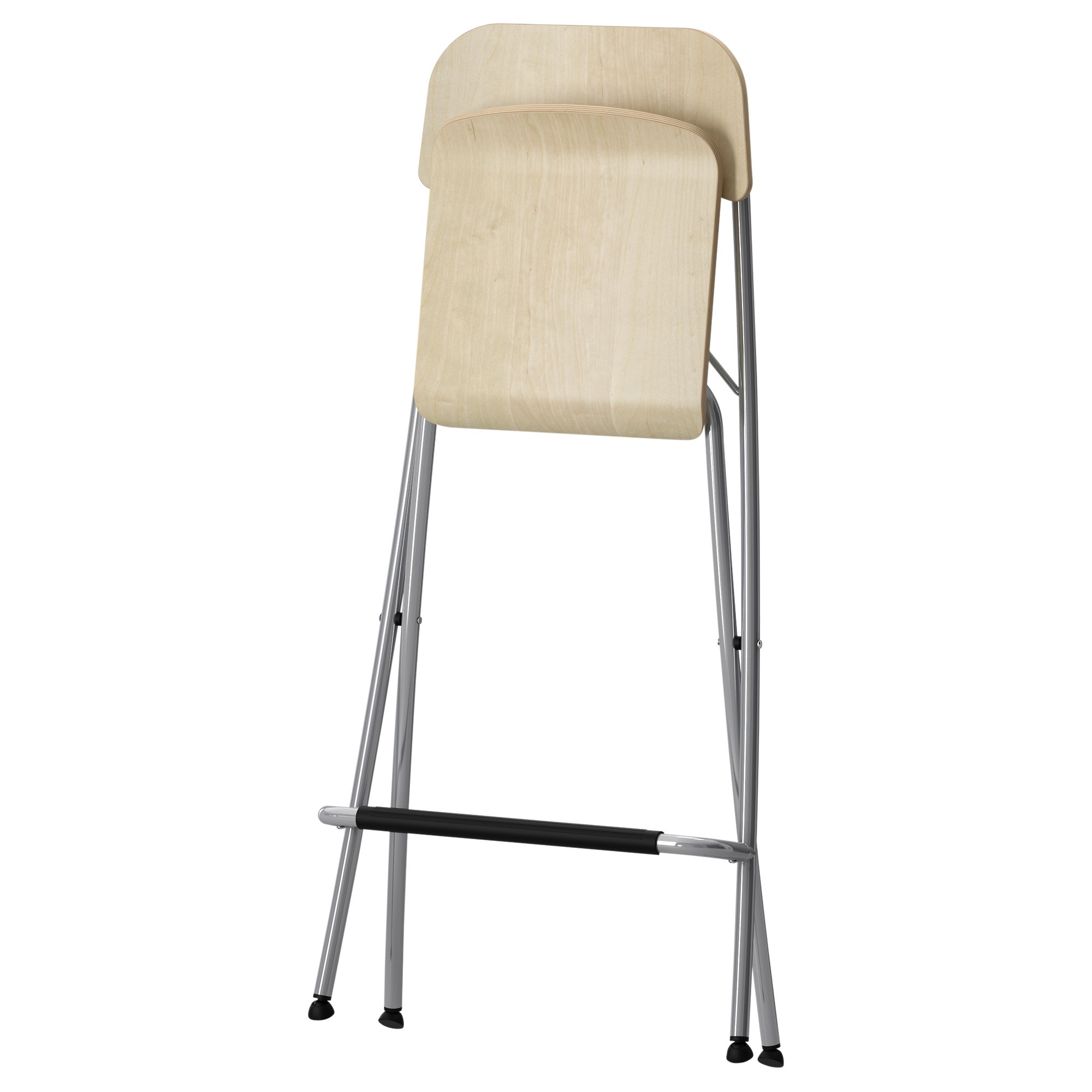 folding stool with backrest