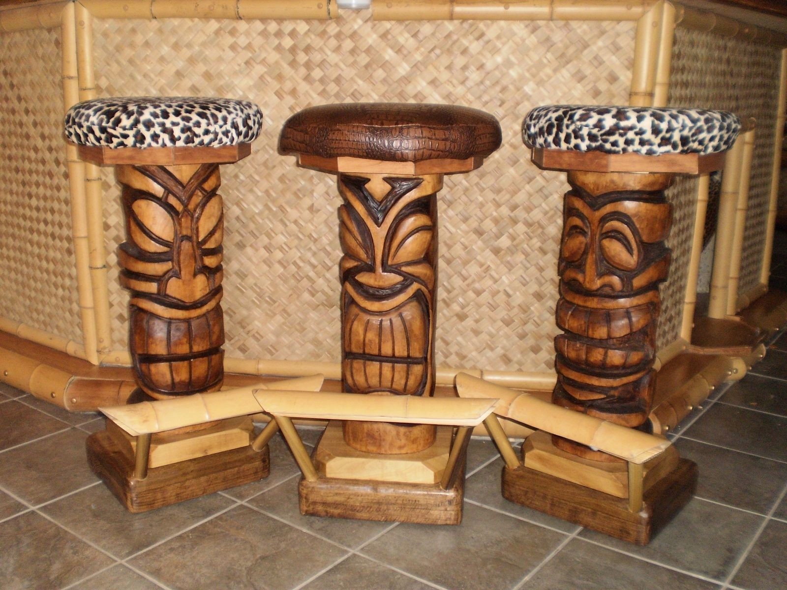 Tiki bar plans handmade custom tiki bar stools for business