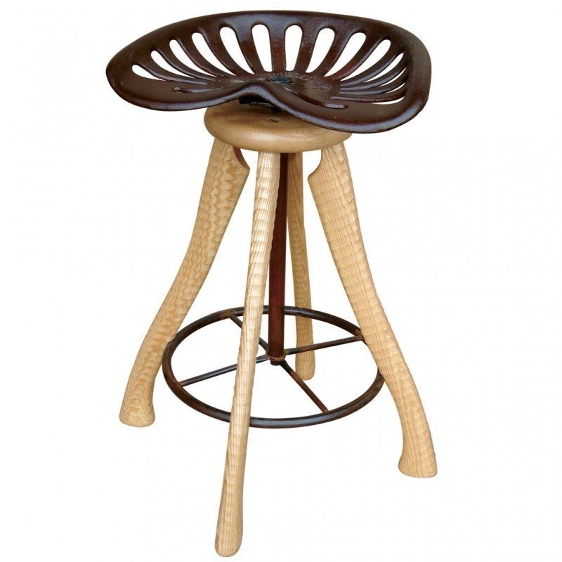 Turned leg bar stool 1