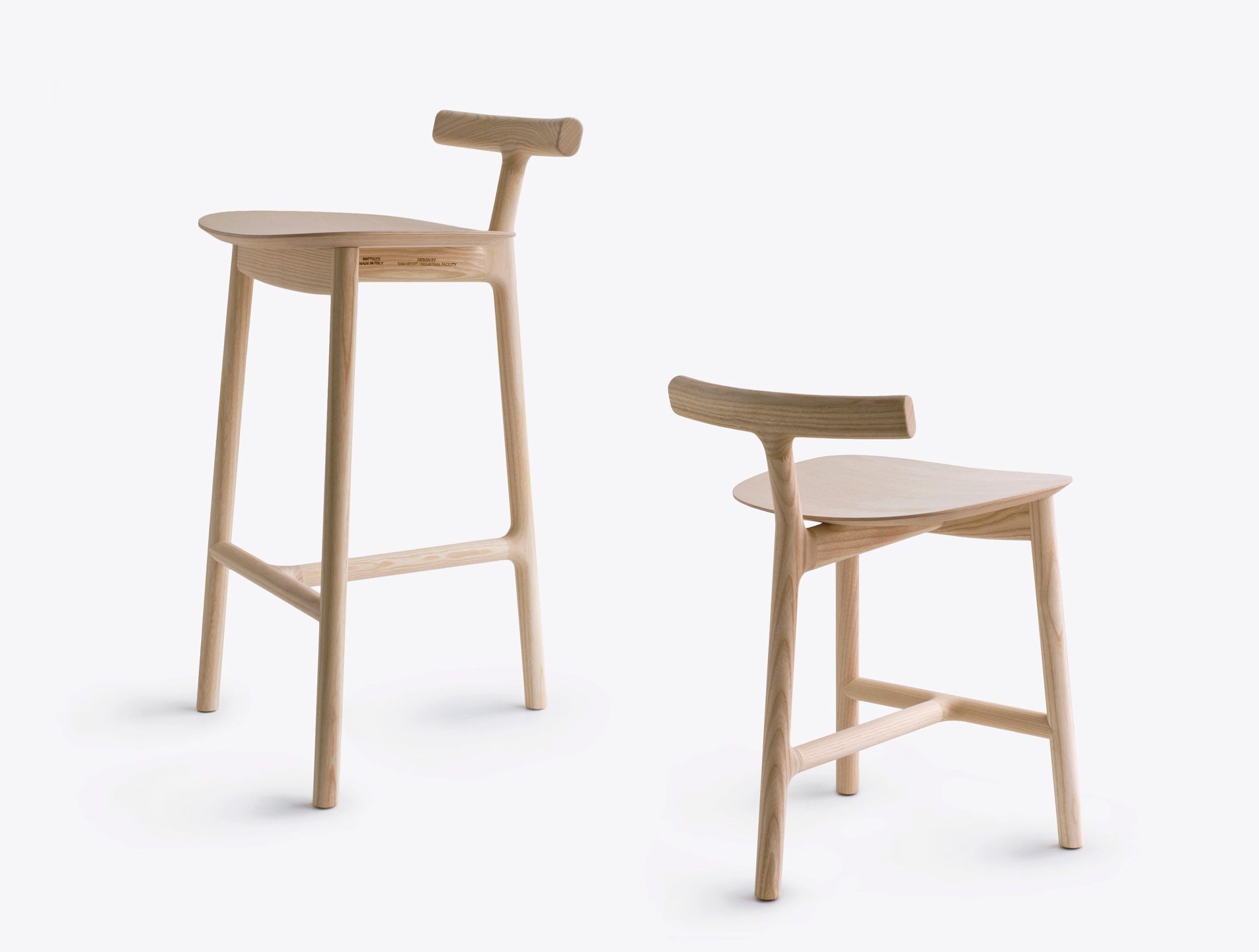 Wooden 3 legged stool