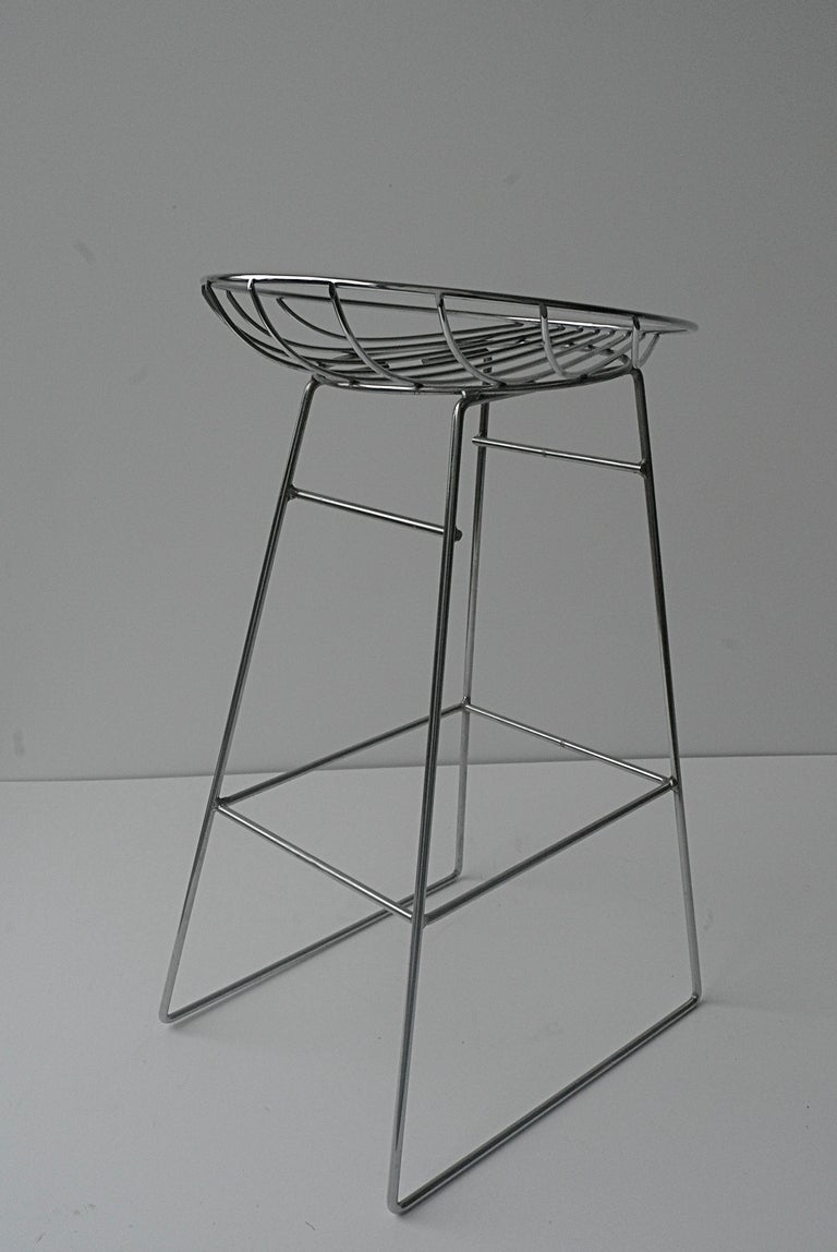 Anonymous chromed metal barstool by tomado 1950s