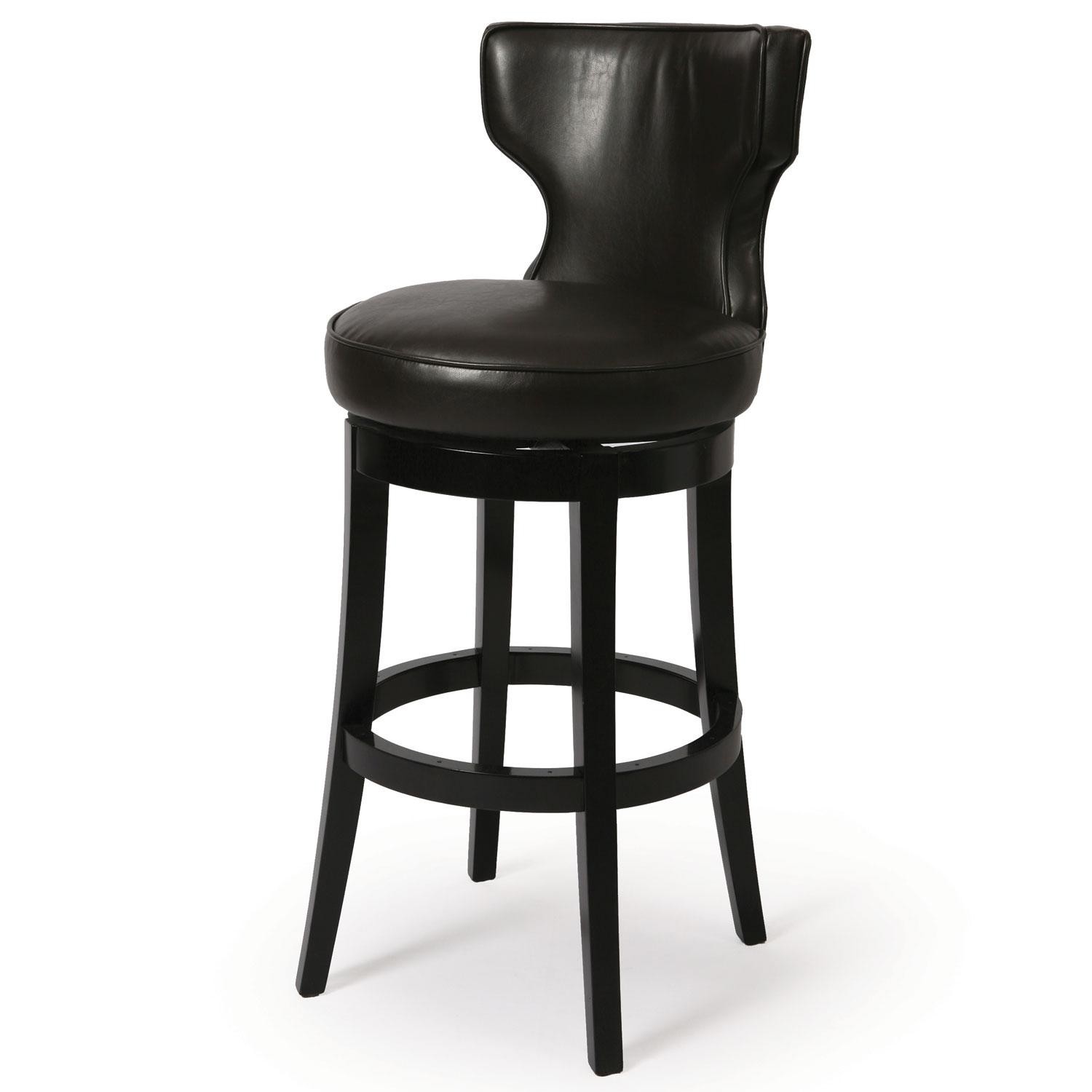 Augusta brown bonded leather swivel bar stool