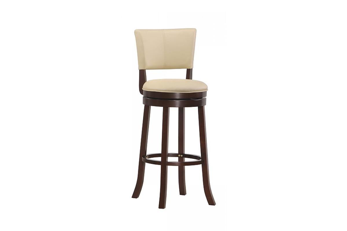Deangelo Oak And Bonded Leather Bar Height Stool