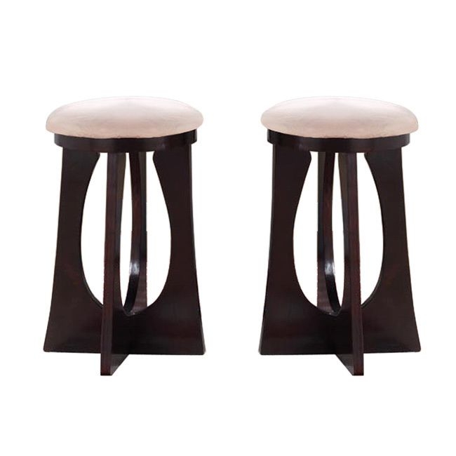 Espresso rossi cut out backless pub chairs set of 2