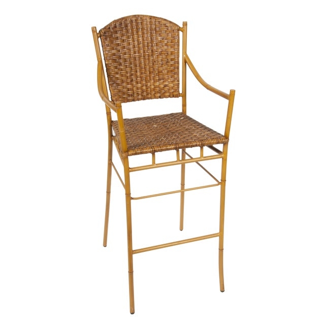 Faux bamboo barstool on