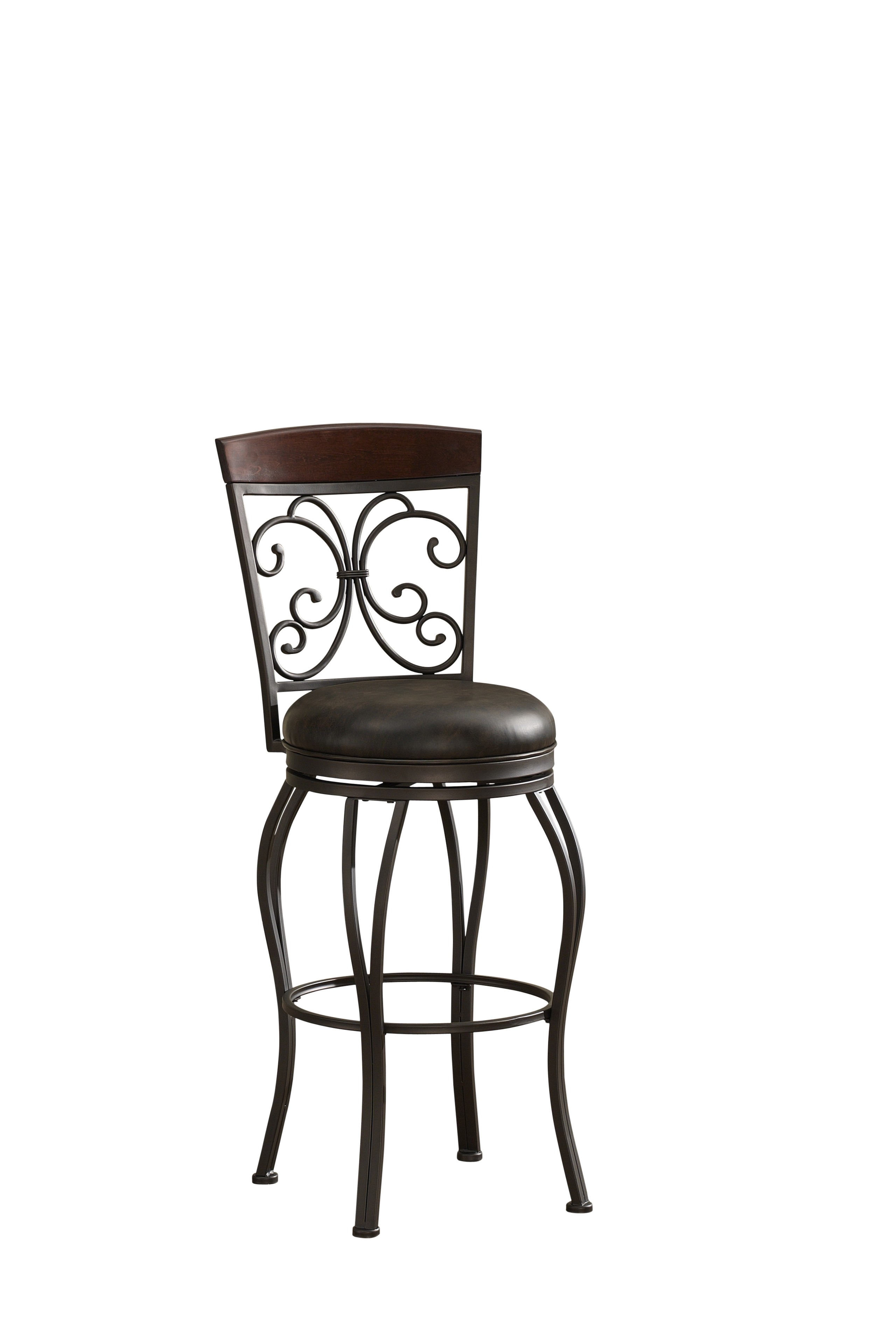Leather swivel counter stools 16
