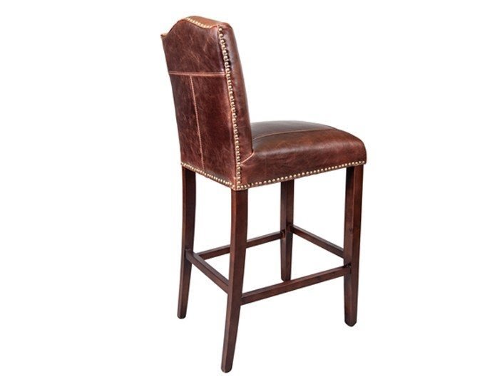 Monroe leather bar stool