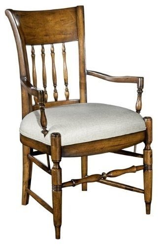 New Dining Chair Santa Fe Finish Birch Welt Arm Spindle Back