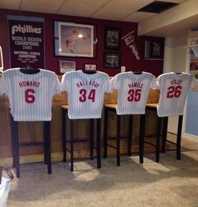 Sports Bar Stools Foter Phillies Man Cave Jersey Shirts Bar Stools Sports Home