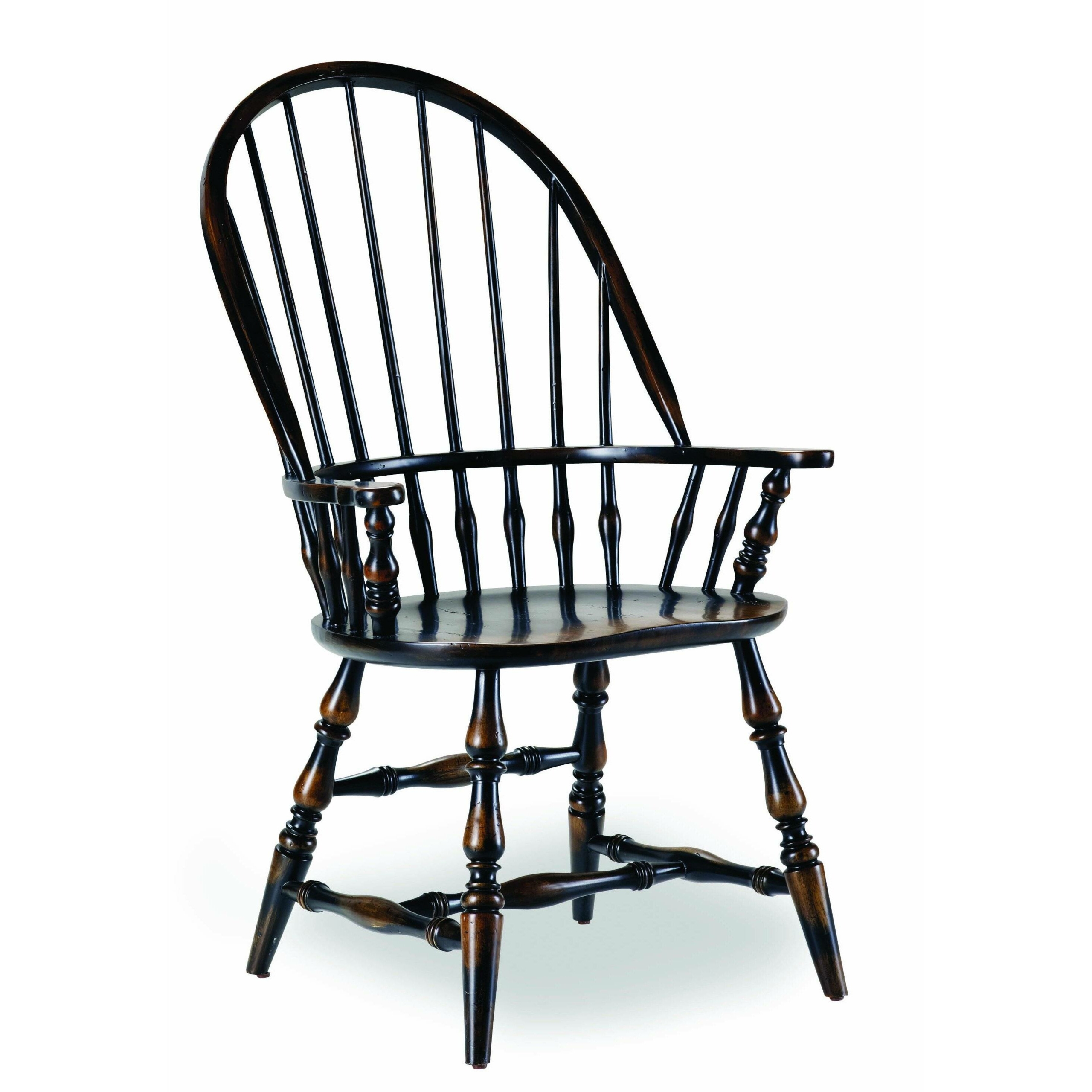Sanctuary Spindle Back Arm Chair [Set of 2] Finish: Ebony