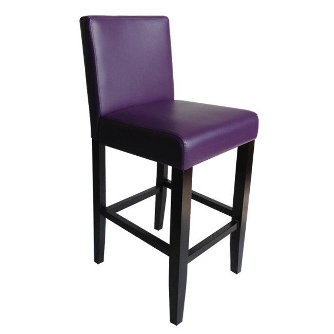 purple leather bar stools