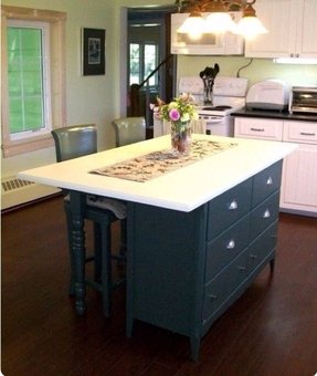 Black Butcher Block Island - Foter