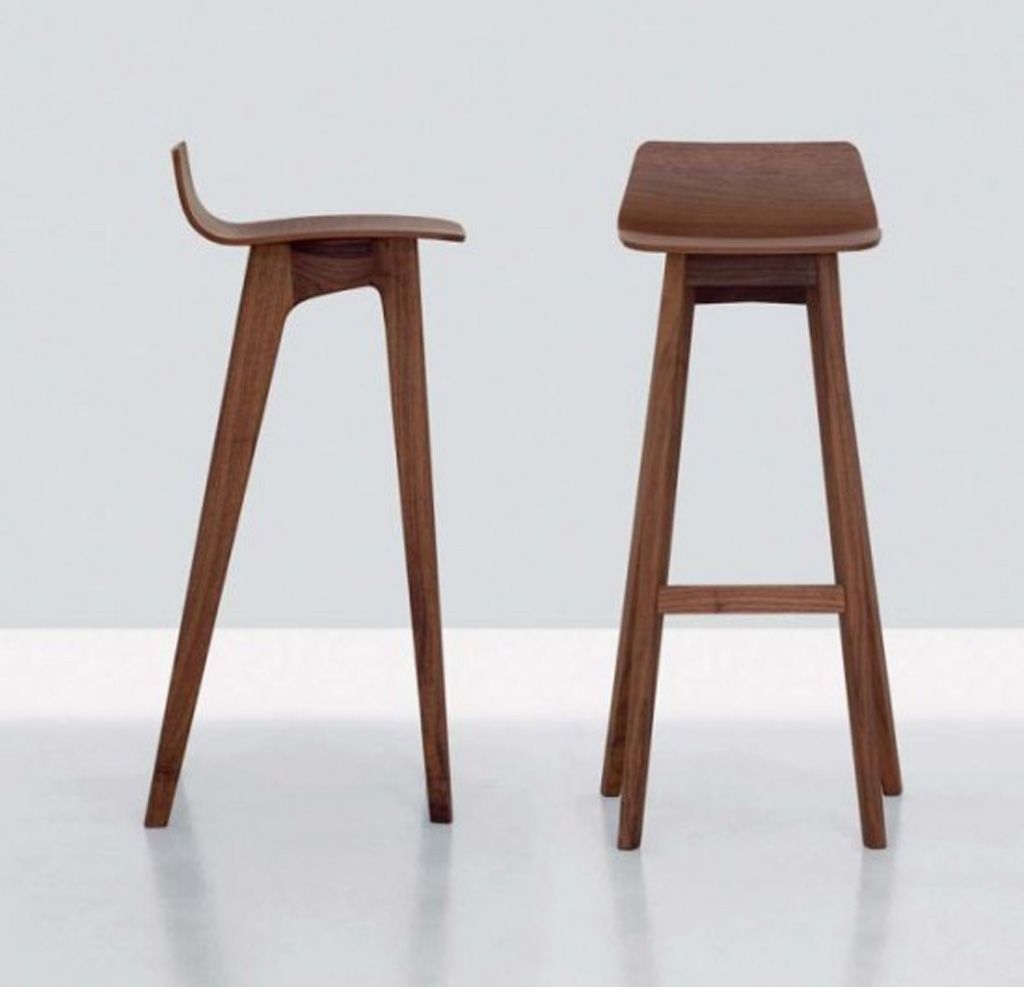 Modern wooden bar stools with elegant design
