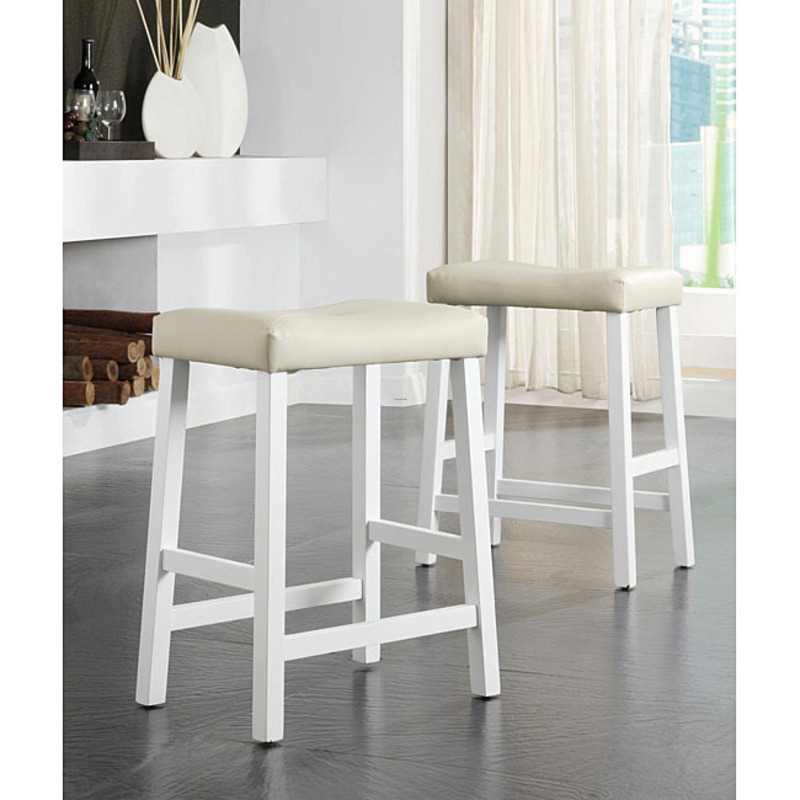 Overstock the neutral color and saddle back design of these