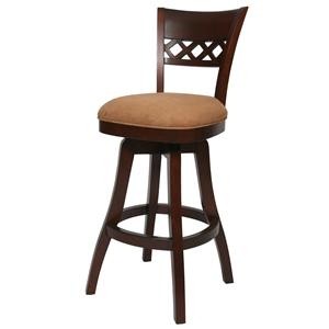 Overstock this swivel barstool features a quality wood frame with