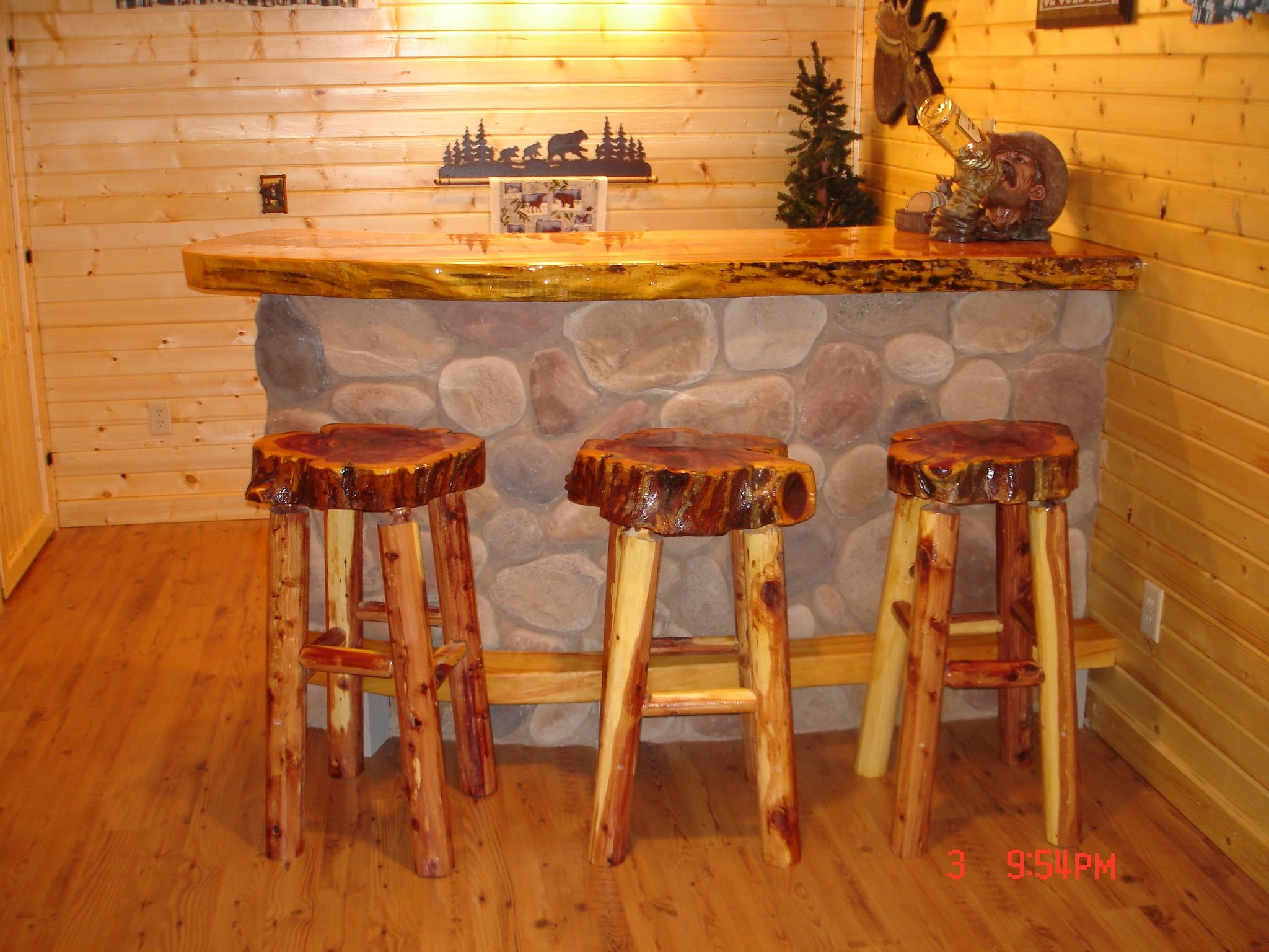 Rustic bar stool