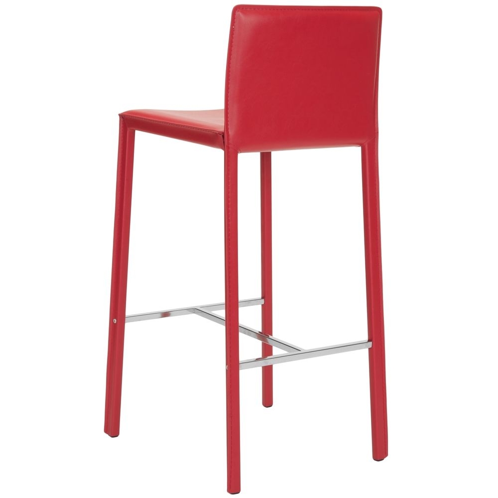 Safavieh Park Ave 30 Inch Red Leather Bar Stools Set Of 2 2 