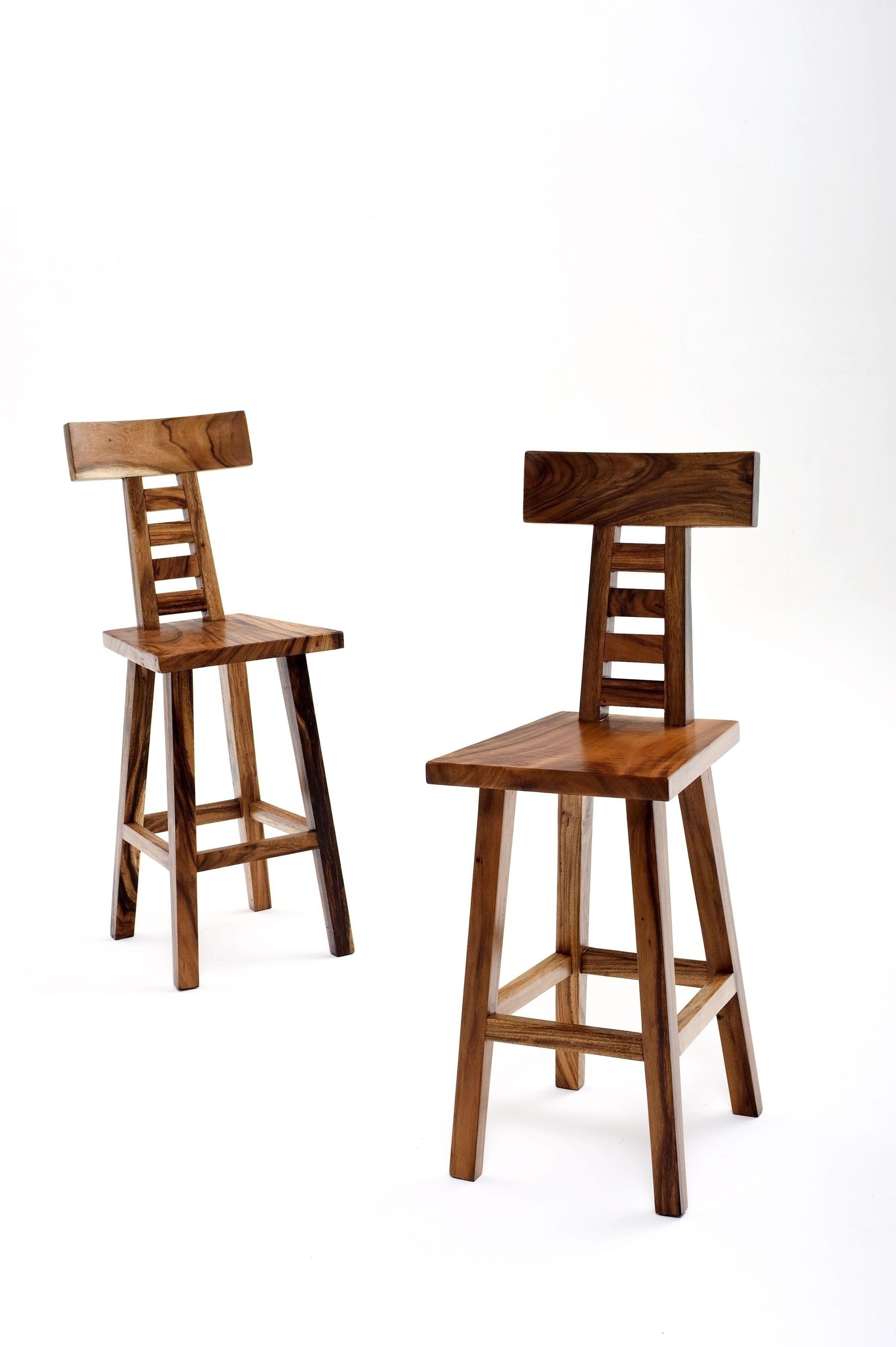wooden pub height high chair