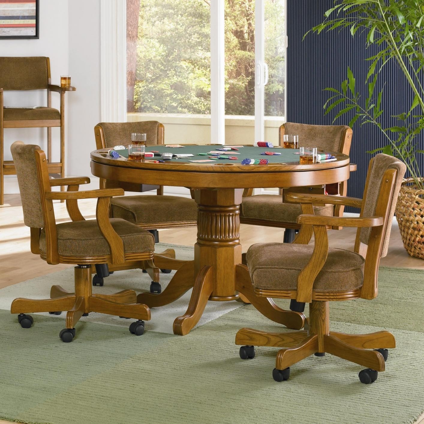 dining room chairs caster wheels