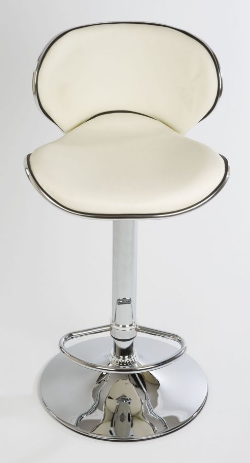 Galaxy cream faux leather bar stool