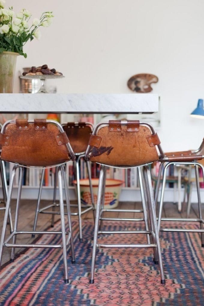 Leather rustic bar stools 6