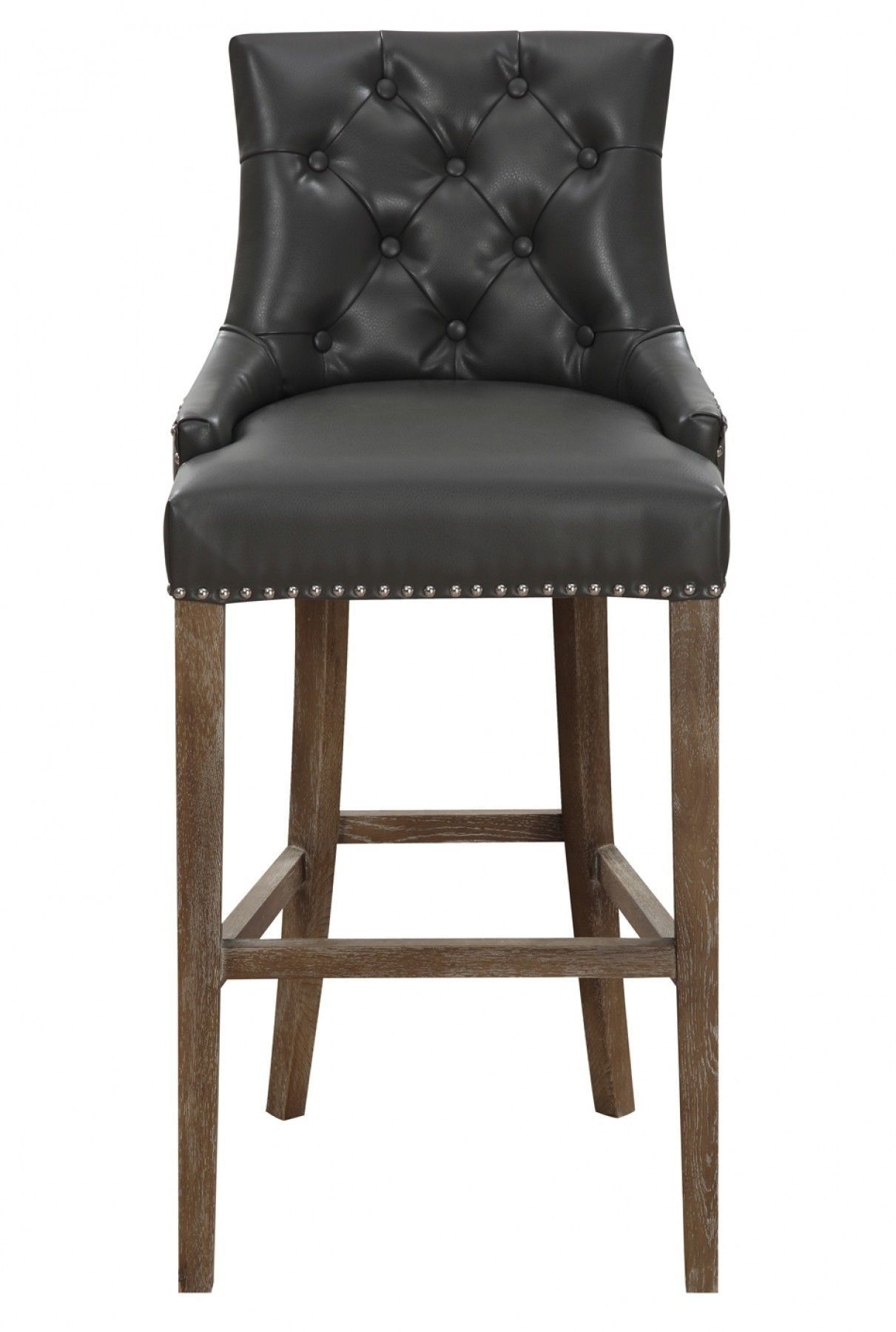 Leather top grain bar stools