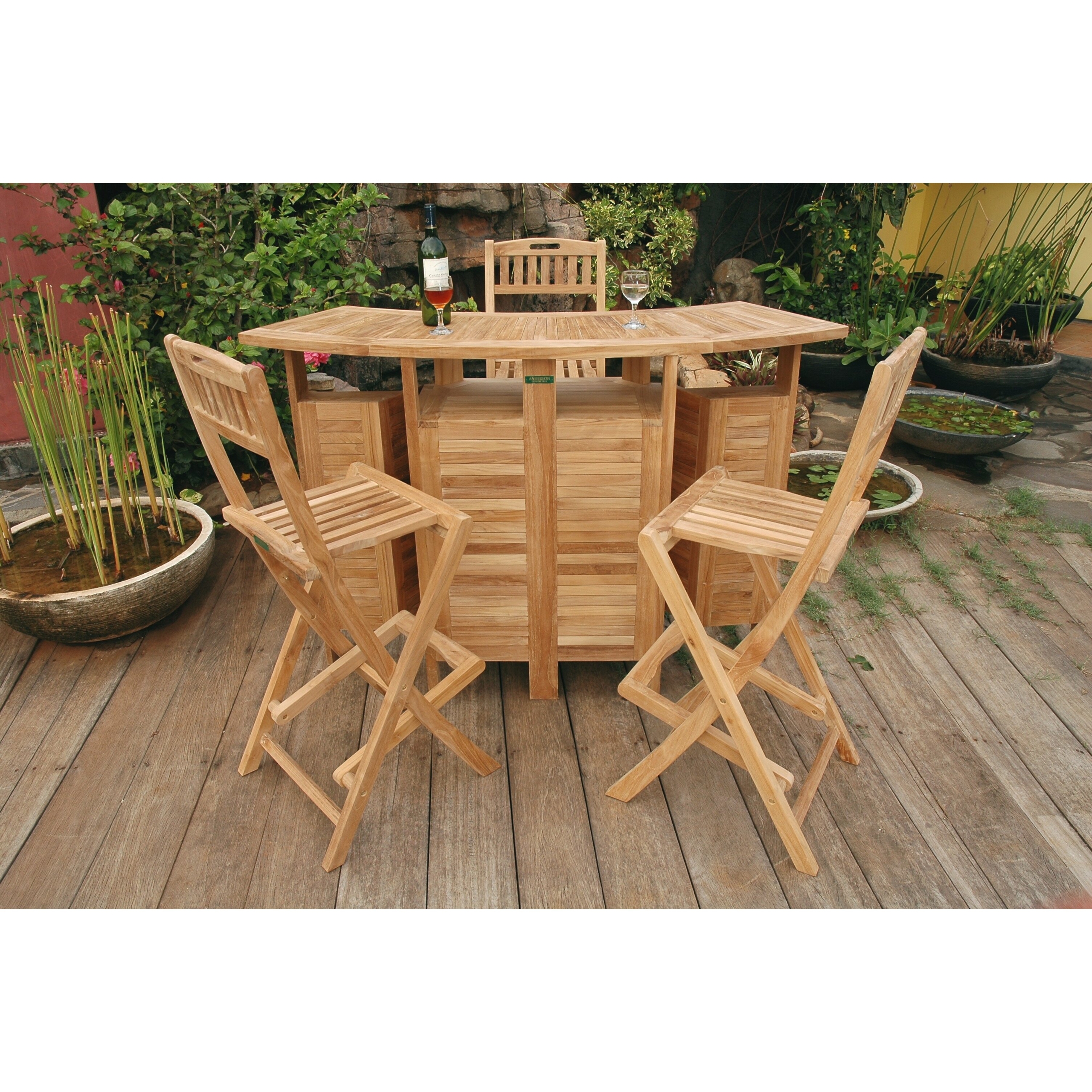 teak folding bar stools