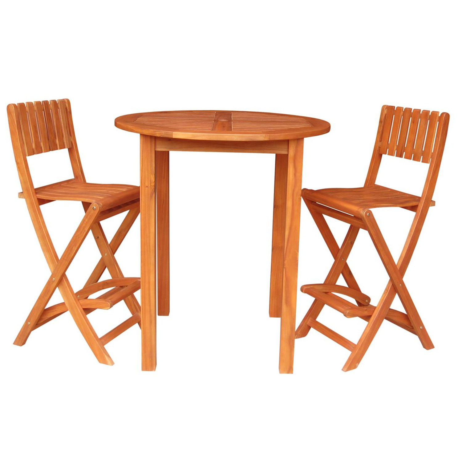 Teak Folding Bar Stools 4 