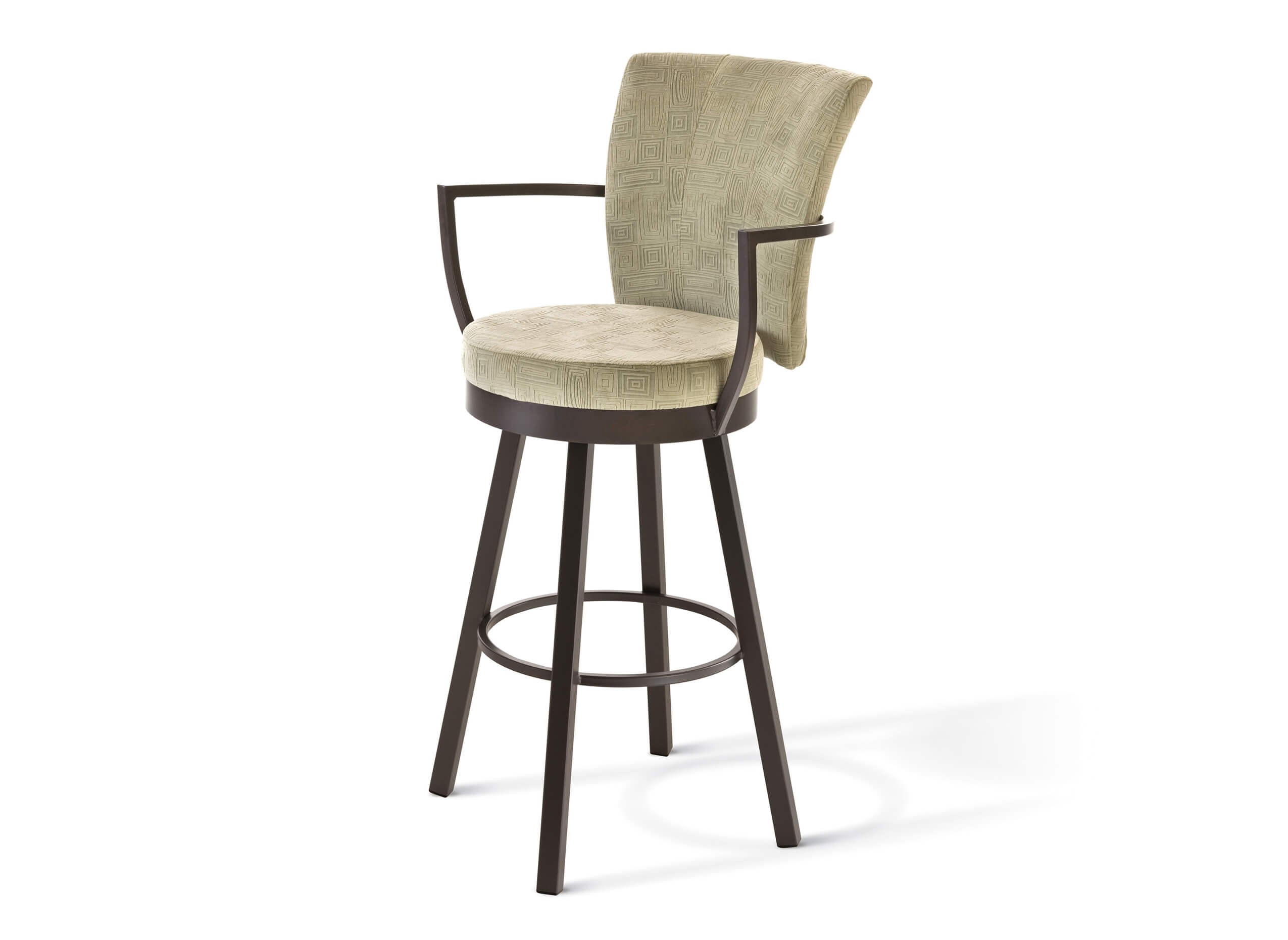 Upholstered arm swivel bar stool 3