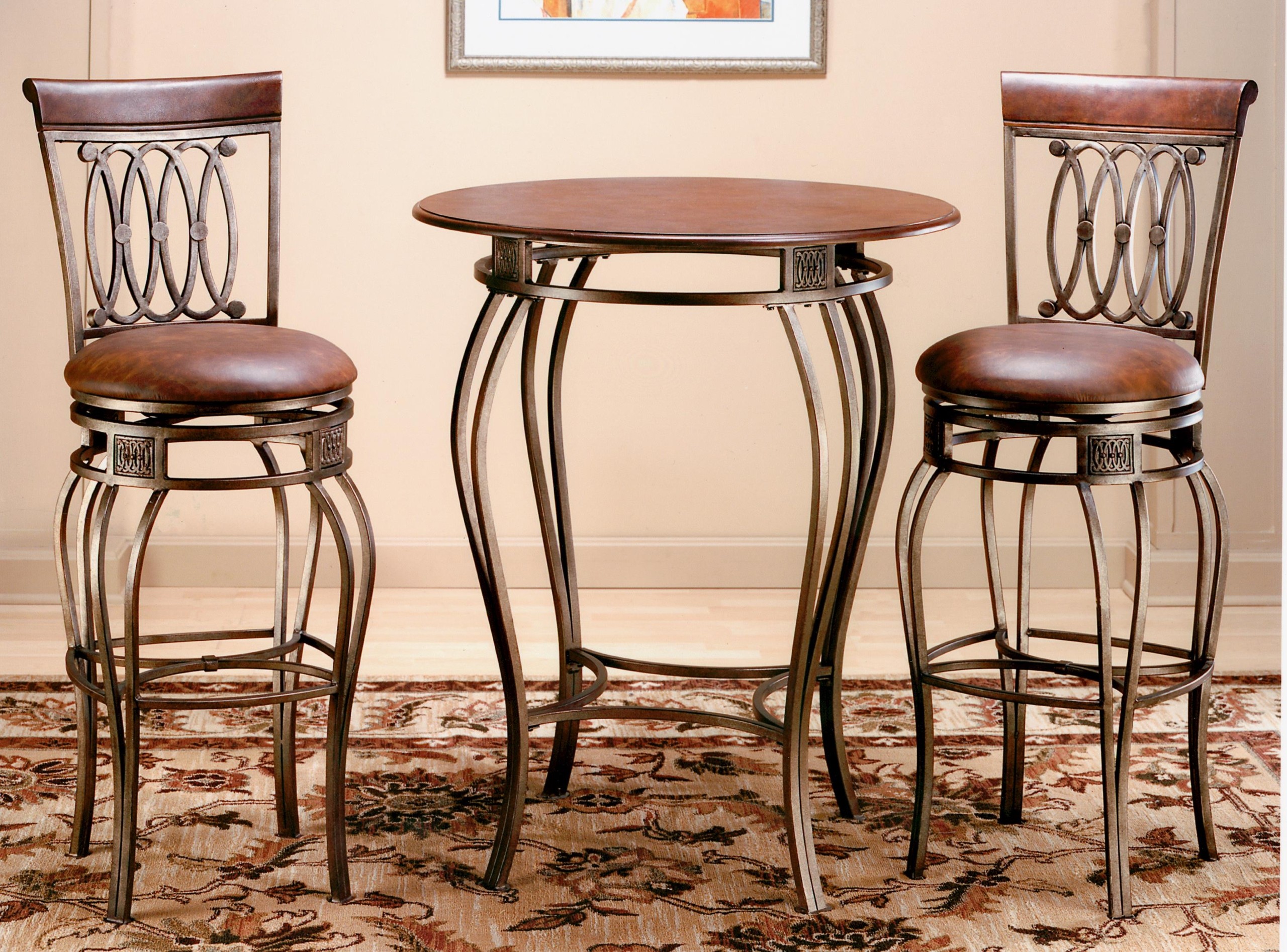 Wrought iron high top outlet table and chairs