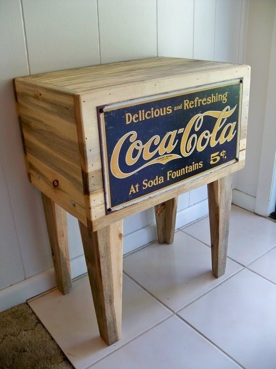 Coca cola shipping crate table 5 cent