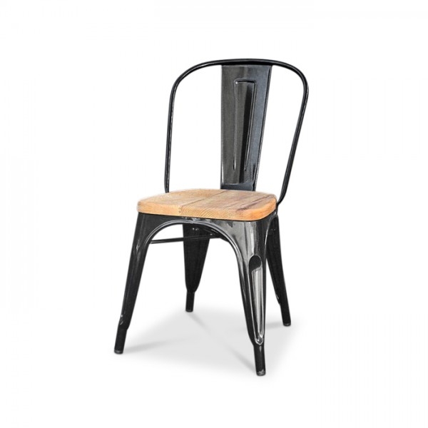 Custom Reclaimed Wood Seat Tolix Style
