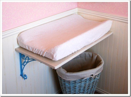 wall mounted changing table