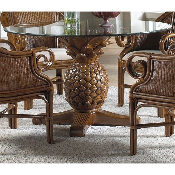 pineapple pedestal dining table and chairs