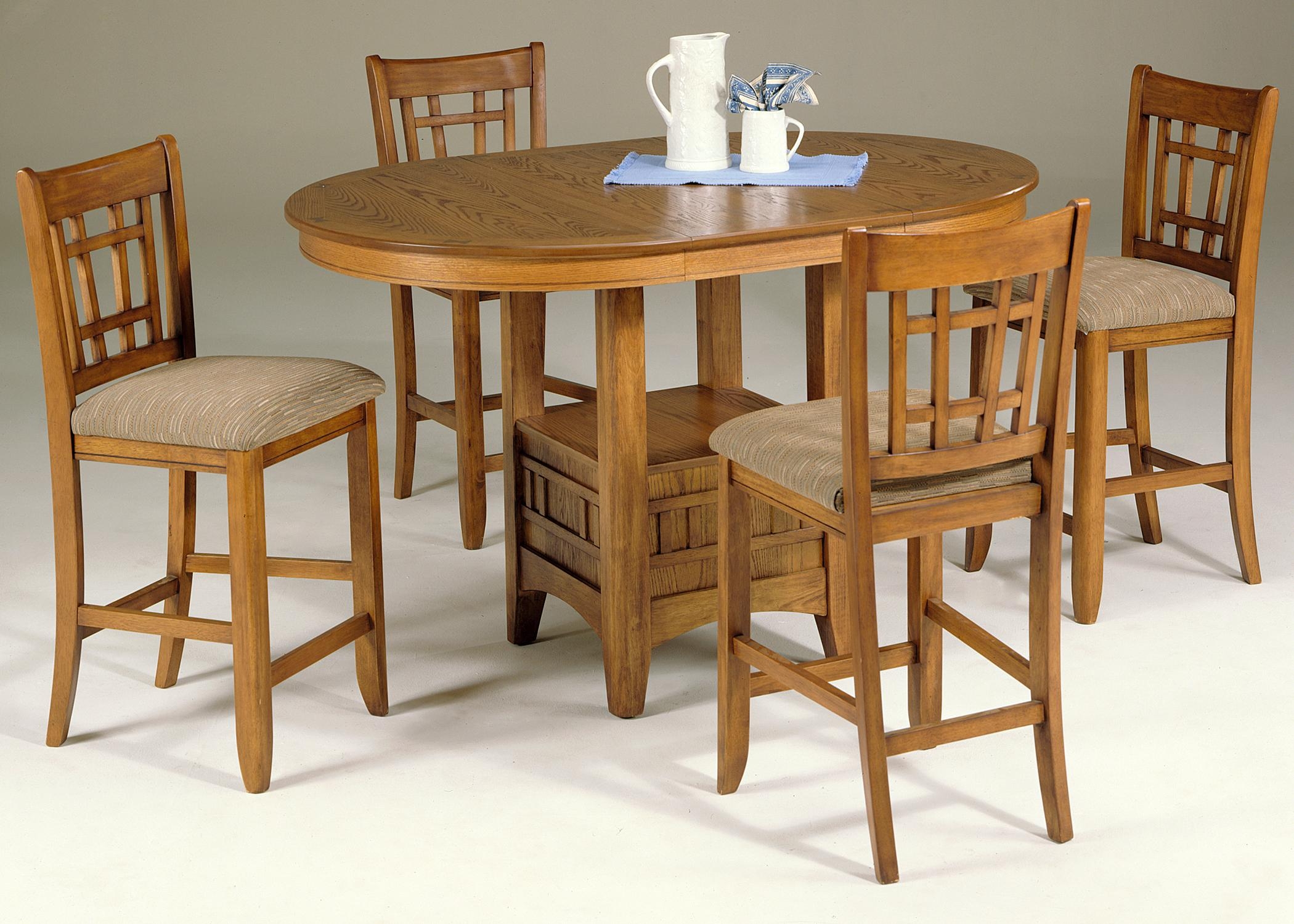 Solid oak pub store table and chairs