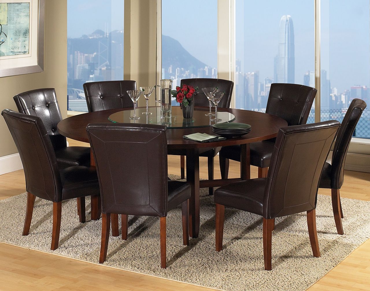 Round dining table for deals 6 to 8 seats