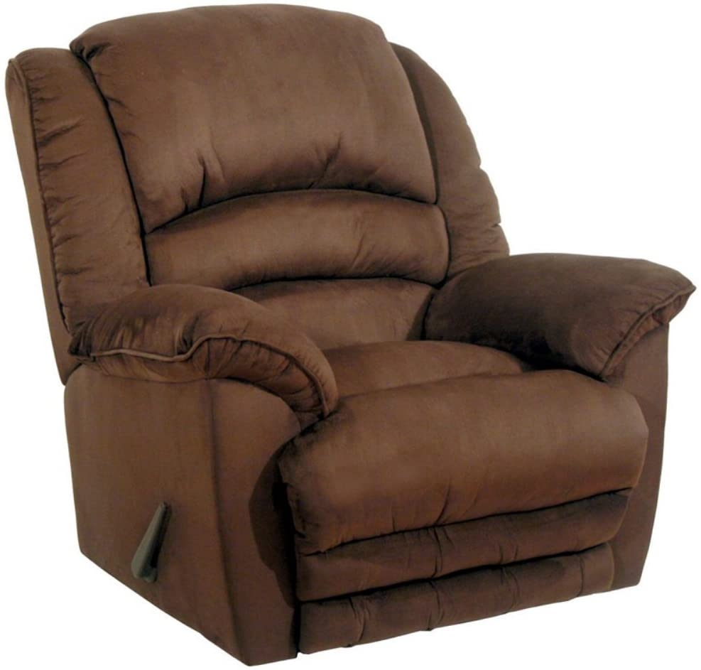 CATNAPPER 4718222209 Revolver Chaise Rocker Recliner with Heat and Massage, Chocolate
