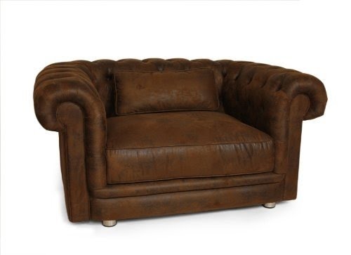 Control Brand The Chesterfield-Lux Lounge Chair, Brown