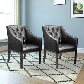 dining room leather arm chair foter