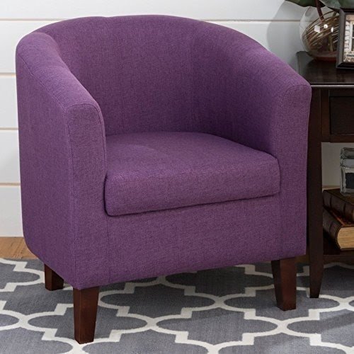 Jofran Jofran Chelsea Barrel Chair, Lavender, 100% Polyester
