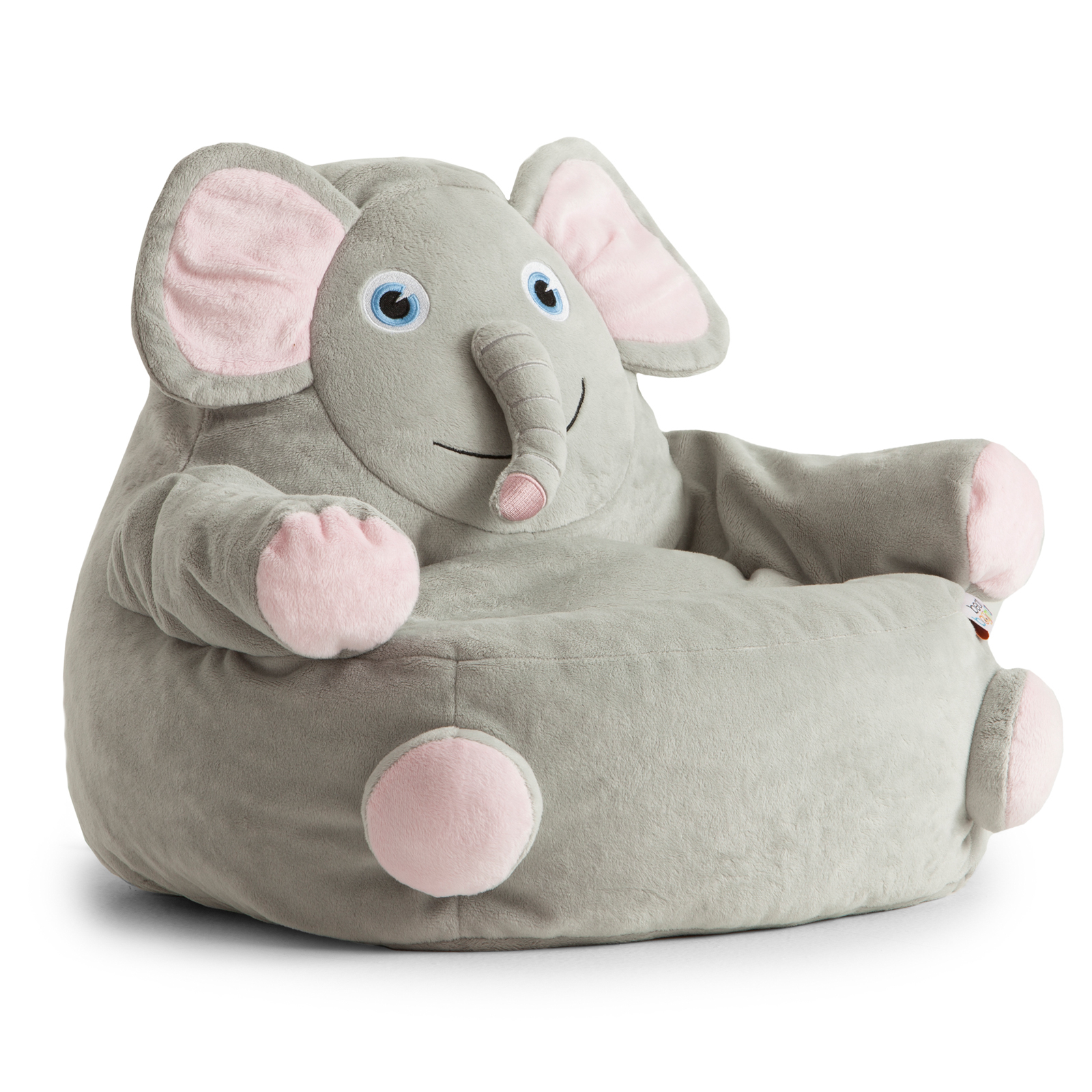Bagimals Comfort Research Bagimals Arm Chair Bean Bag - Elephant, Gray, Polyester Cover