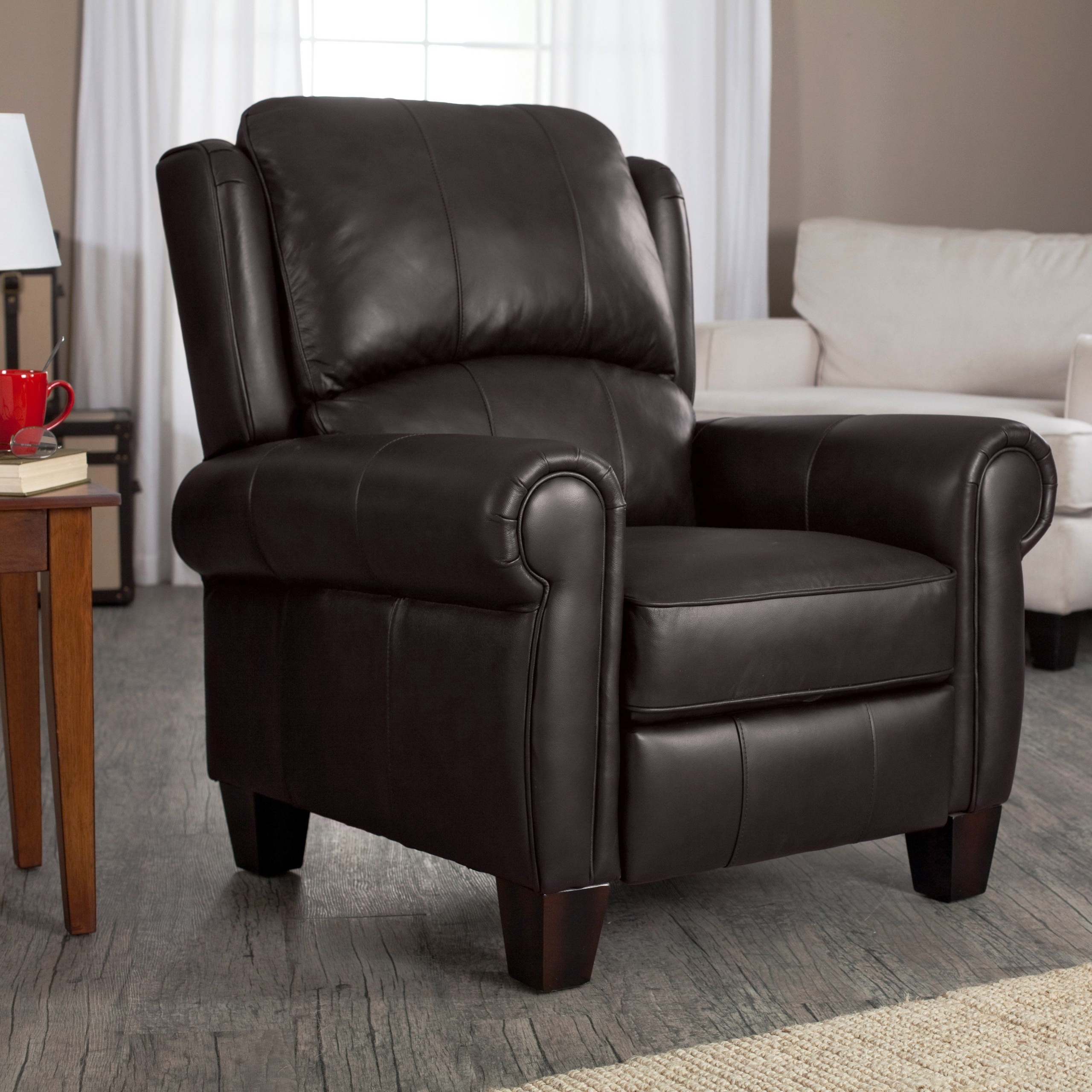 Brown Leather Recliner-Living Room Furniture-Barcalounger Office Chair Recliners Charleston Wingback-Buy Today
