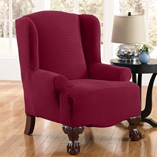 Brylanehome Scenario Stretch Diamond Wing Chair Slipcover