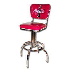 Coca-Cola Diner Barstool with Swivel Back 24 inch