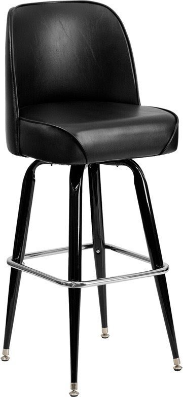 Flash Furniture Metal Bar Stool with Swivel Bucket Seat