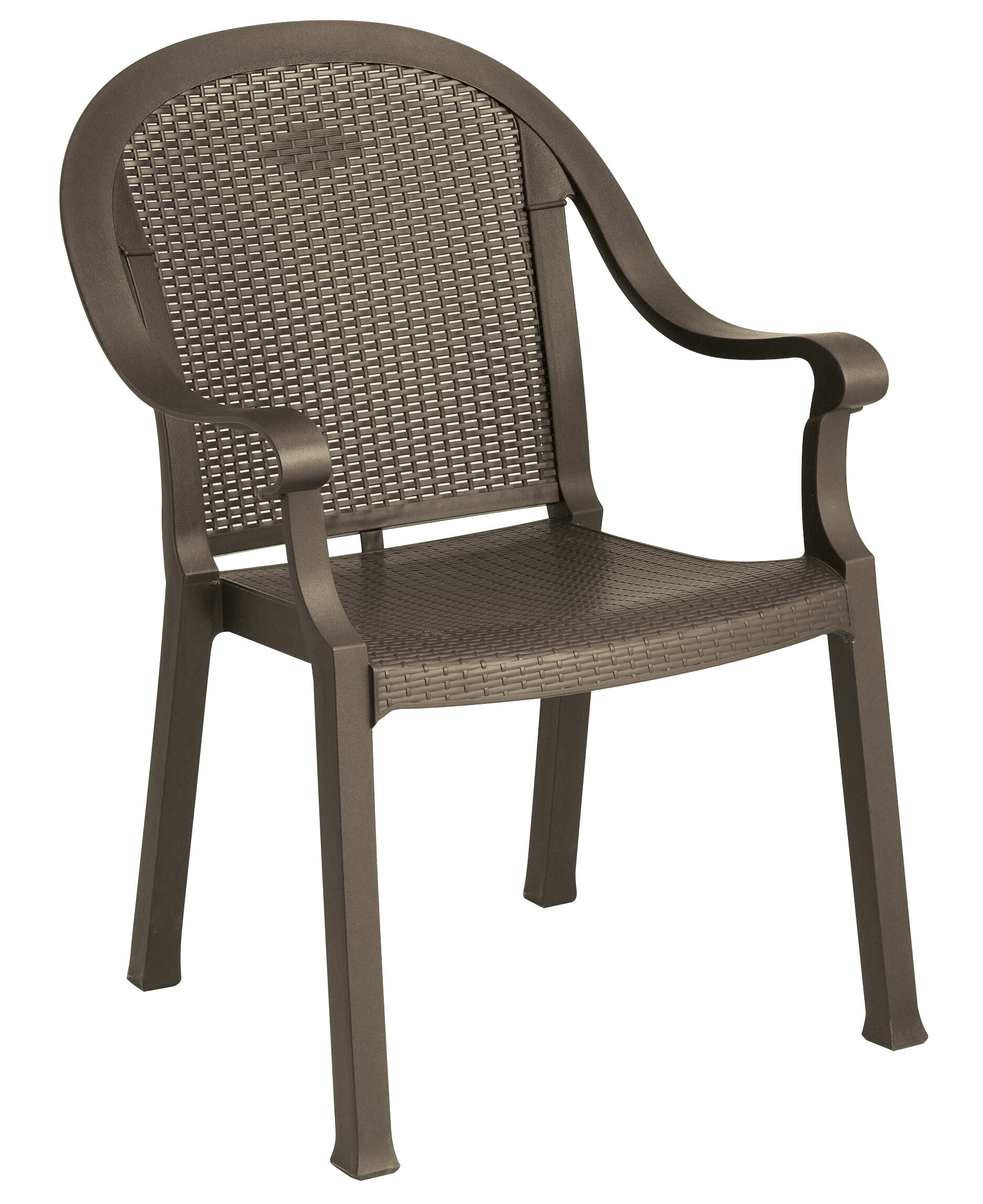 Grosfillex US720037 Sumatra Outdoor Armchair - Resin Stack Chair
