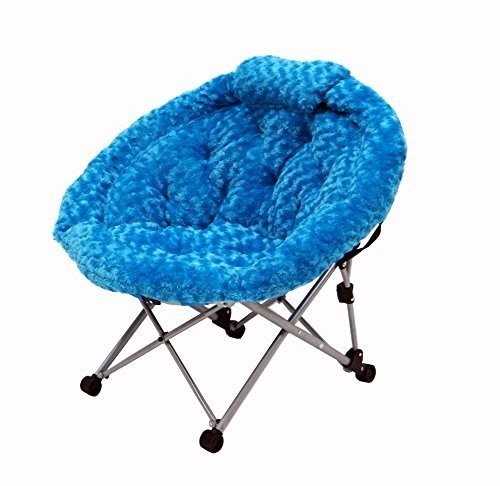 Medium Moon Chair in Deluxe Blue Fur