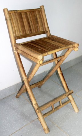 Bamboo Outdoor Bar Stools Foter Set Of 2 Pieces Bamboo Foldable Bar Stool With Back Support 18 W