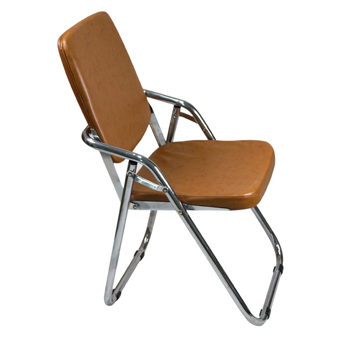 Yi Hai Folding Chair High Quality Thick Padded New Style Metal Brown Set Of One 