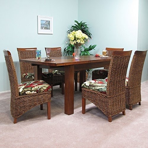 Banana Leaf Furniture Dining Table 7PC Set Choice of Fabrics